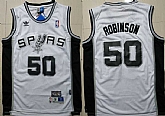 Spurs 50 David Robinson White Hardwood Classics Jersey,baseball caps,new era cap wholesale,wholesale hats